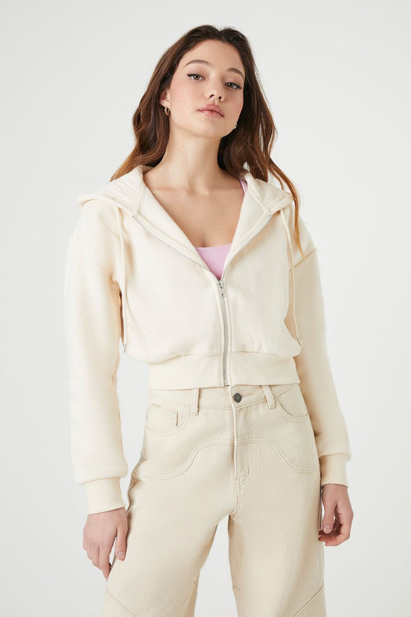 forever 21 Basic Fleece Zip-Up Hoodie