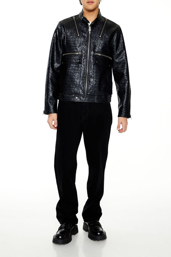 Forever 21 Basketwoven Trucker Jacket