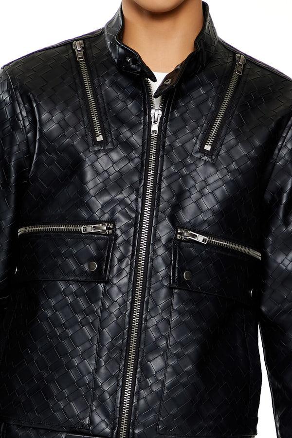 Forever 21 Basketwoven Trucker Jacket