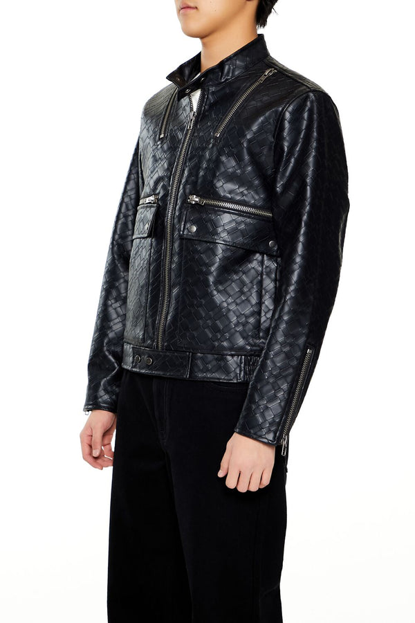 Forever 21 Basketwoven Trucker Jacket