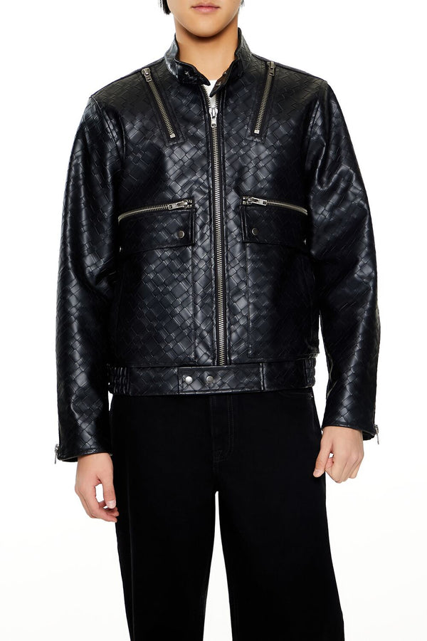 forever 21 Basketwoven Trucker Jacket