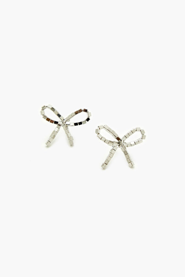 Forever 21 Beaded Bow Stud Earrings