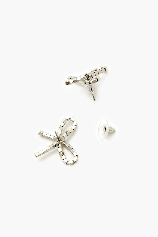 Forever 21 Beaded Bow Stud Earrings