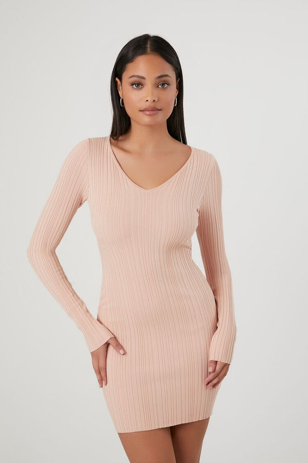 forever 21 Bodycon Ribbed Sweater Dress