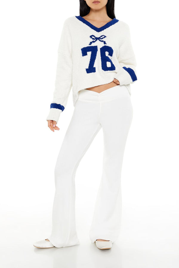 Forever 21 Bow 76 Fuzzy Knit Sweater