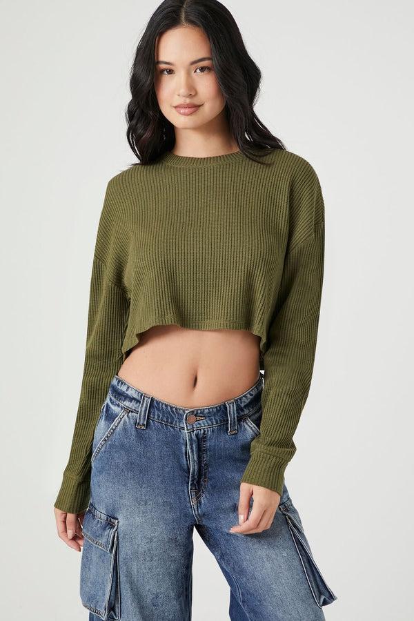 forever 21 Boxy Ribbed Knit Crop Top