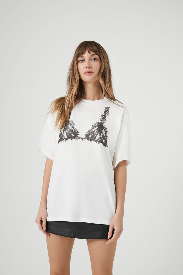 forever 21 Bralette Graphic Tee