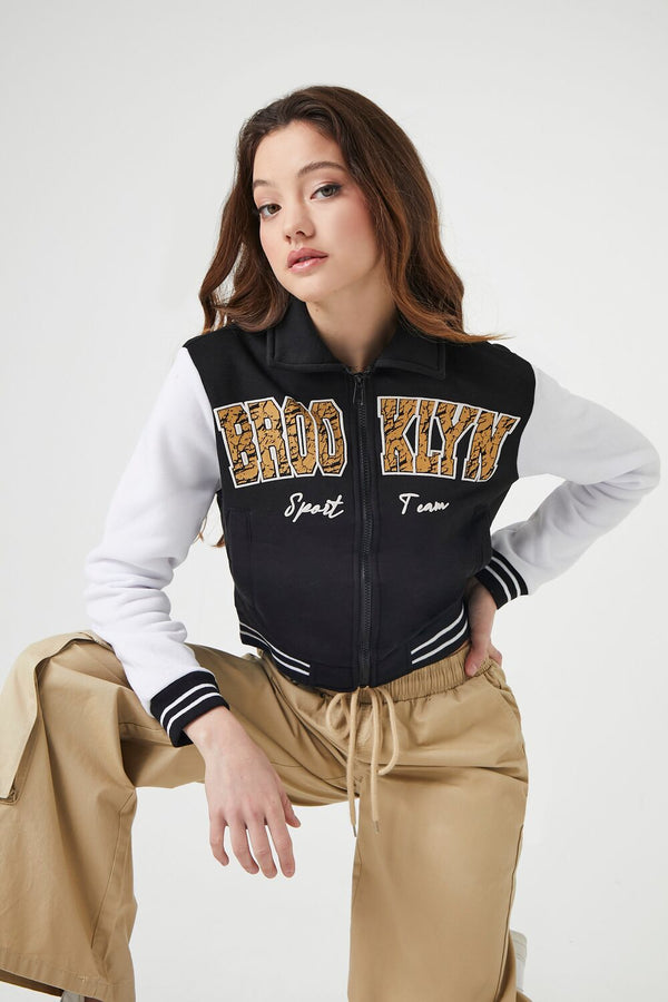 forever 21 Brooklyn Zip-Up Bomber Jacket