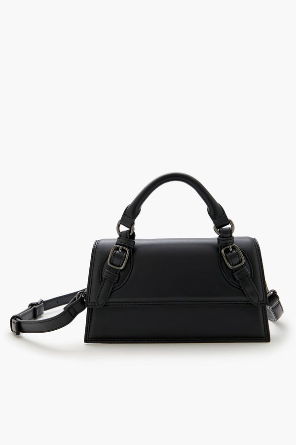 forever 21 Buckled Faux Leather Crossbody Bag
