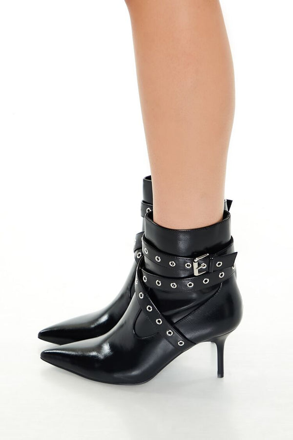 Forever 21 Buckled Pointed-Toe Booties