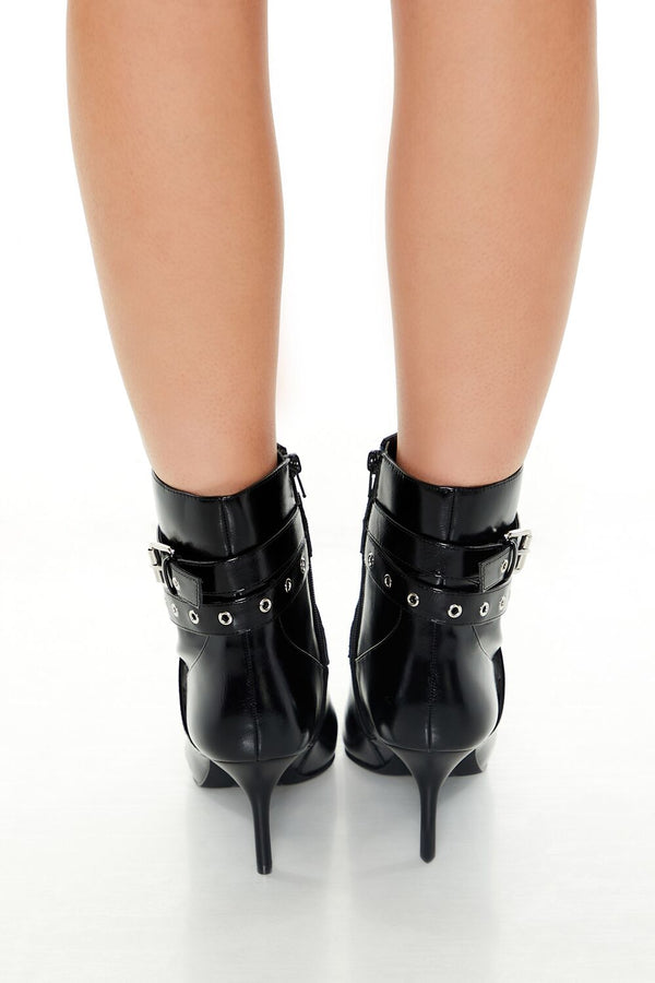 Forever 21 Buckled Pointed-Toe Booties