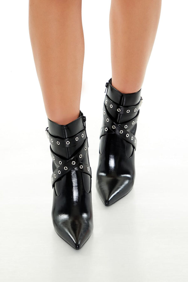 Forever 21 Buckled Pointed-Toe Booties