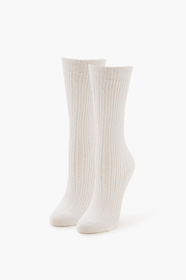 forever 21 Cable Knit Crew Socks