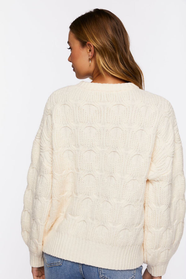 Forever 21 Cable Knit Crew Sweater