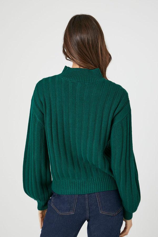 Forever 21 Cable Knit Mock Neck Sweater
