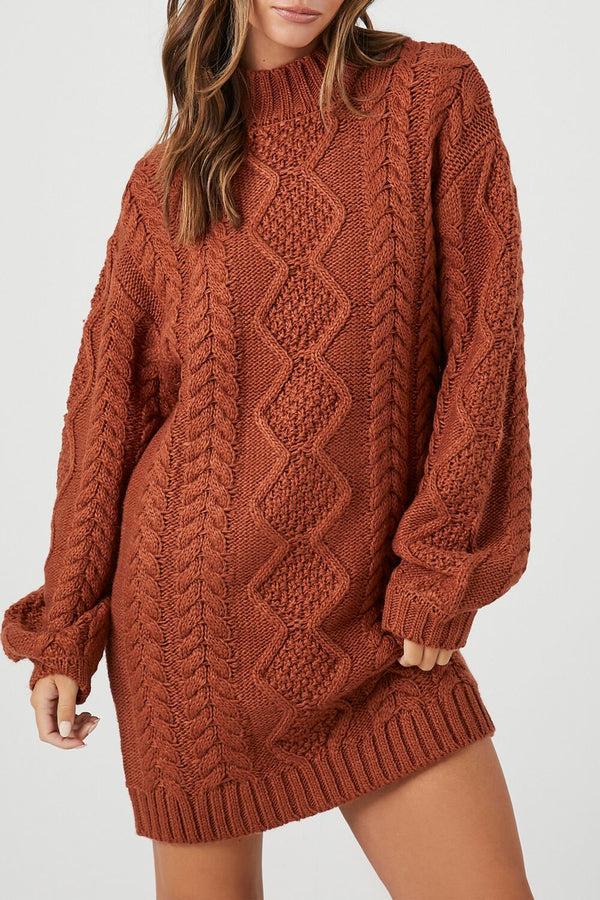 Forever 21 Cable Knit Sweater Mini Dress