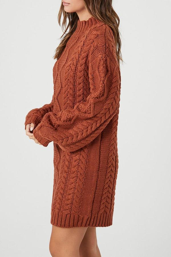 Forever 21 Cable Knit Sweater Mini Dress
