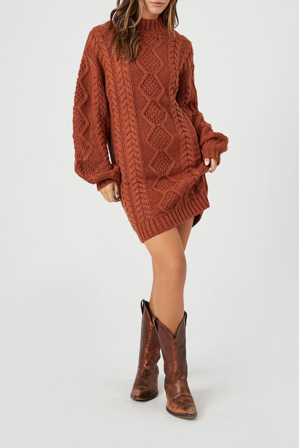 forever 21 Cable Knit Sweater Mini Dress