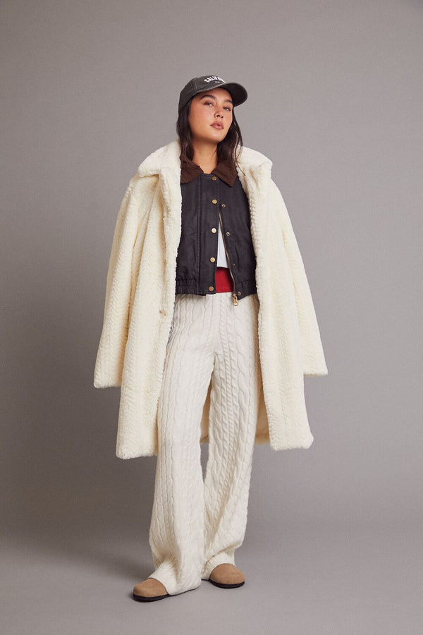 forever 21 Cable Knit Wide-Leg Pajama Pants