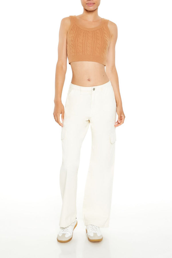 Forever 21 Cable Sweater-Knit Crop Top