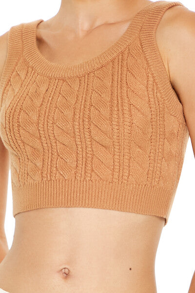 Forever 21 Cable Sweater-Knit Crop Top