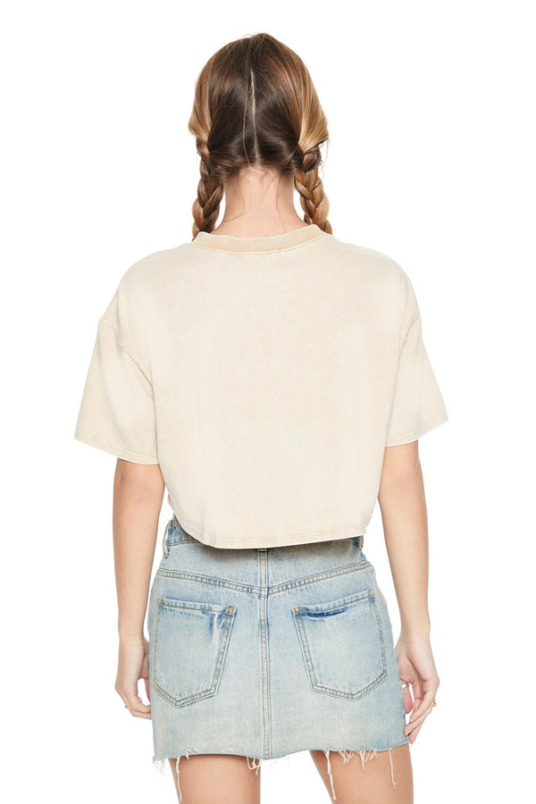 Forever 21 California Graphic Cutout Crop Top