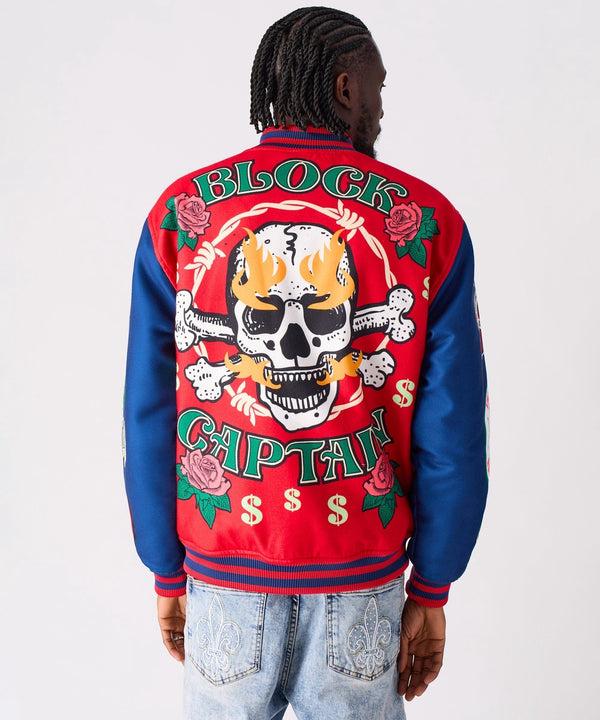 Forever 21 Captain Varsity Jacket - Red