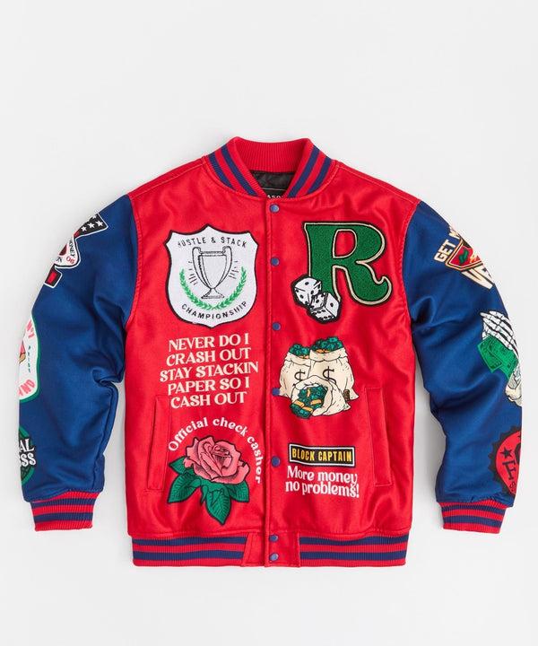 Forever 21 Captain Varsity Jacket - Red