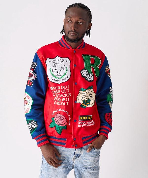 forever 21 Captain Varsity Jacket - Red