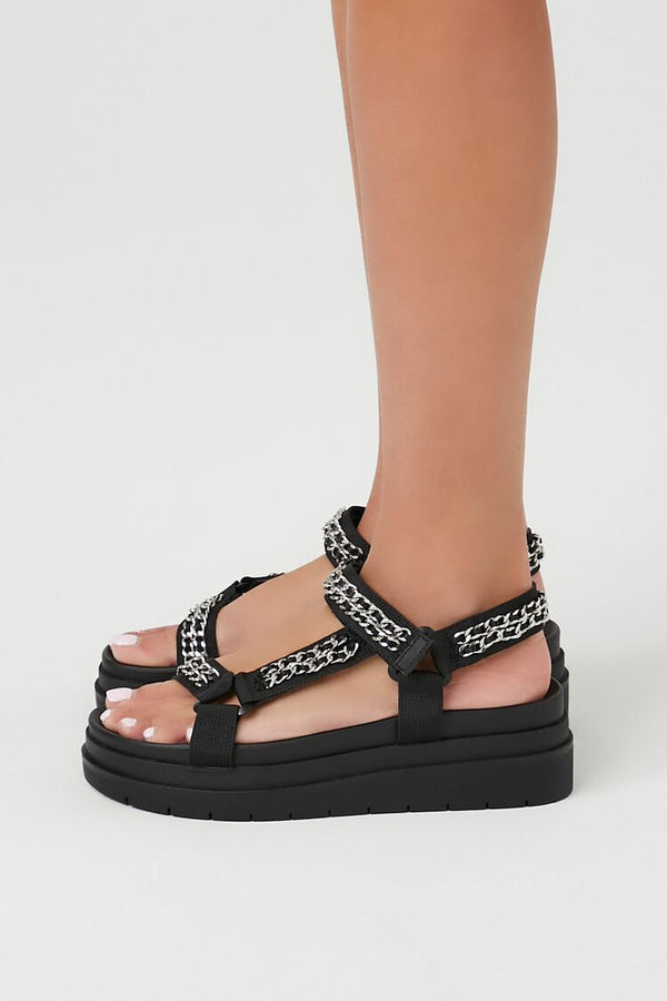 Forever 21 Chain Stacked Platform Sandals