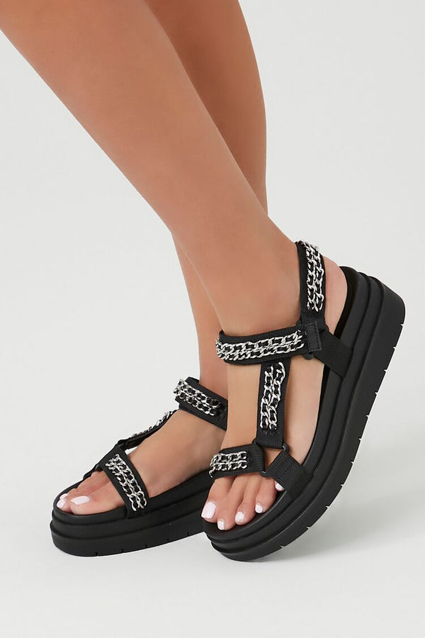forever 21 Chain Stacked Platform Sandals