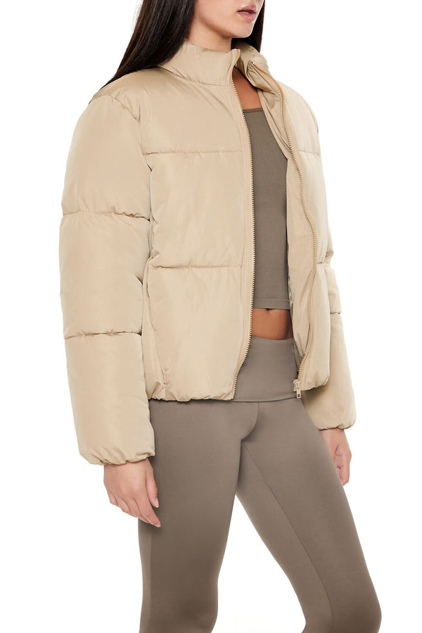 Forever 21 Channel-Stitched Puffer Jacket