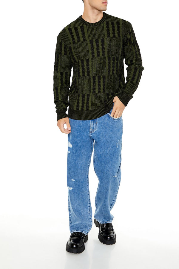 Forever 21 Checkered Cable Knit Sweater