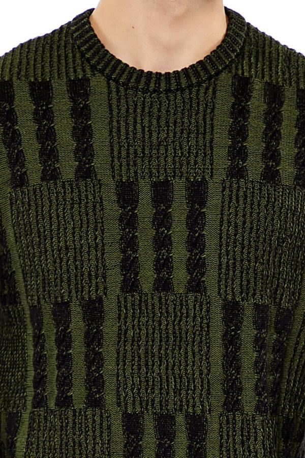 Forever 21 Checkered Cable Knit Sweater