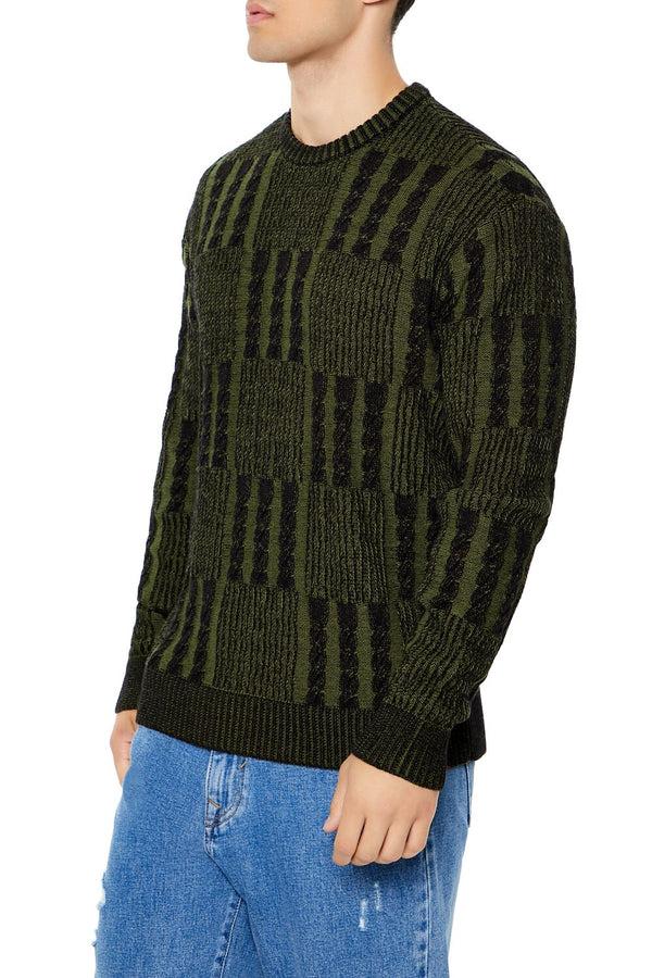 Forever 21 Checkered Cable Knit Sweater