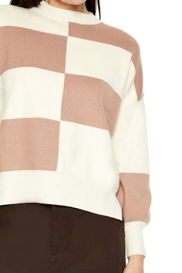 Forever 21 Checkered Round-Neck Sweater
