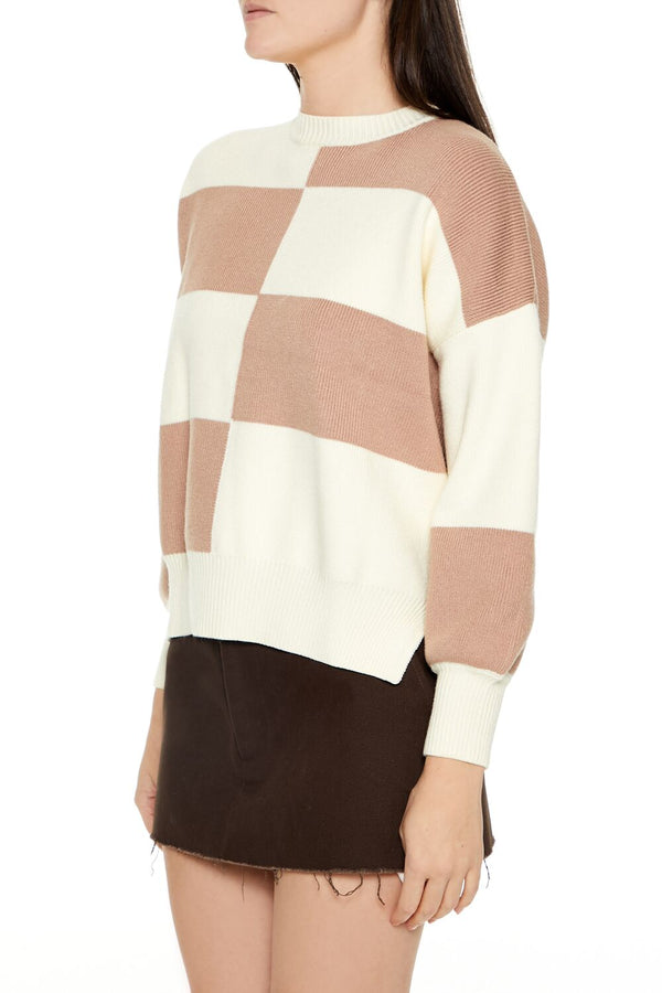 Forever 21 Checkered Round-Neck Sweater