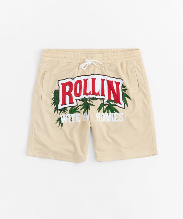 forever 21 Cheech & Chong Rollin Mesh Short - Khaki