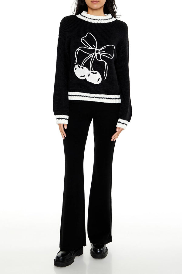 Forever 21 Cherry Bow Graphic Sweater