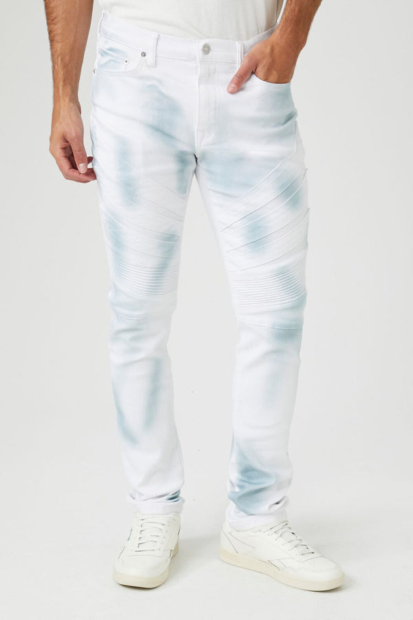 Forever 21 Cloud Wash Moto Skinny Jeans