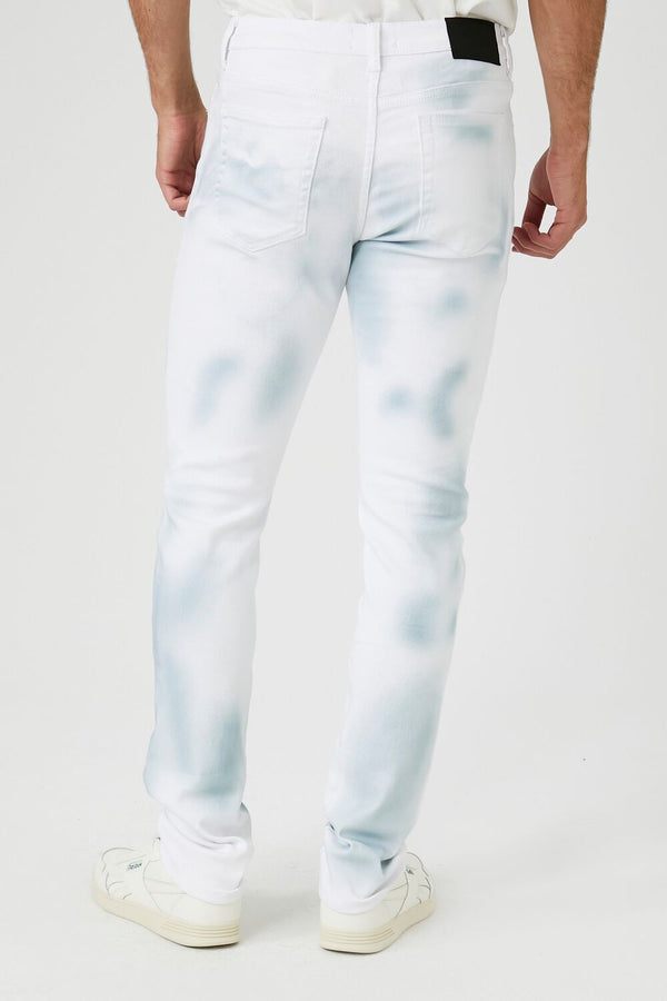 Forever 21 Cloud Wash Moto Skinny Jeans