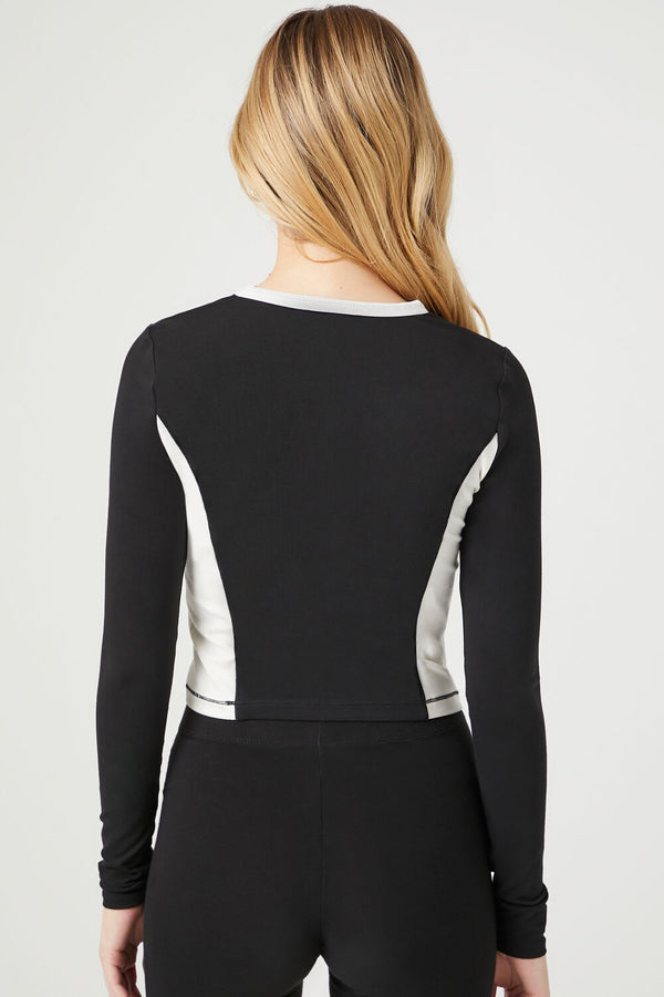 Forever 21 Colorblock Crew Crop Top