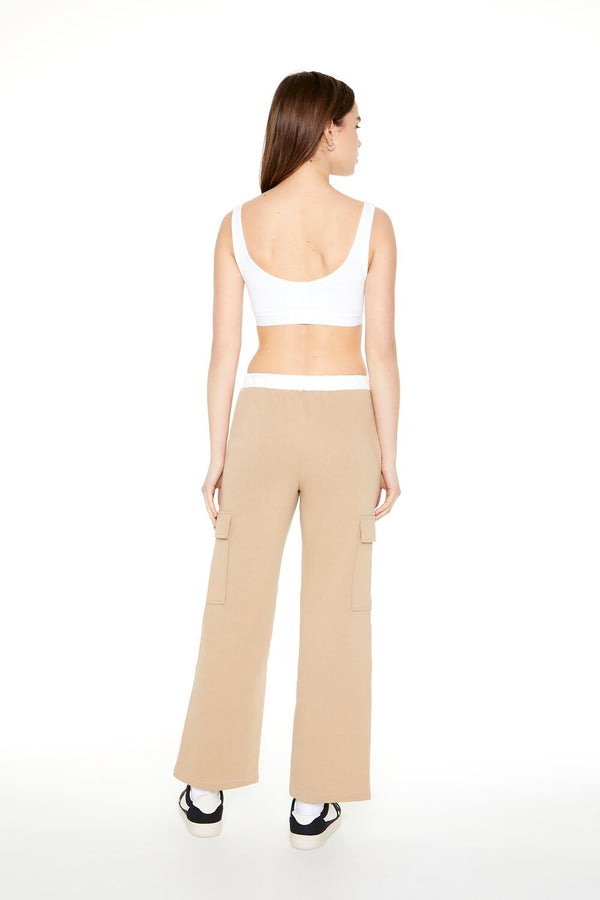 Forever 21 Colorblock Drawstring Cargo Joggers