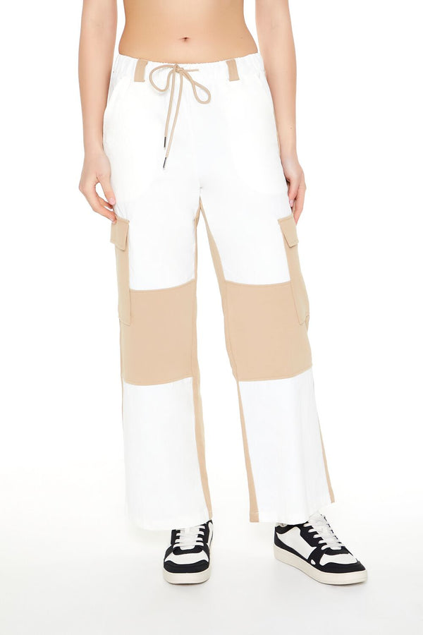 Forever 21 Colorblock Drawstring Cargo Joggers