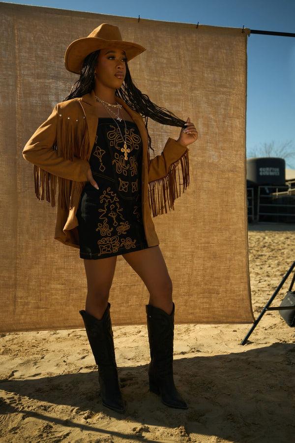 forever 21 Compton Cowboys Denim Mini Dress