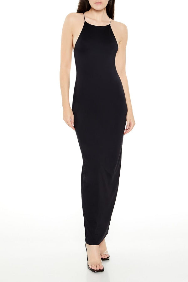 forever 21 Contour Sculpt Halter Maxi Dress