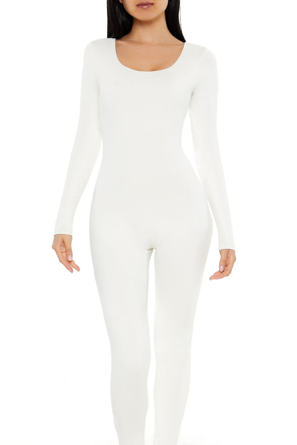 Forever 21 Contour Sculpt Long-Sleeve Jumpsuit