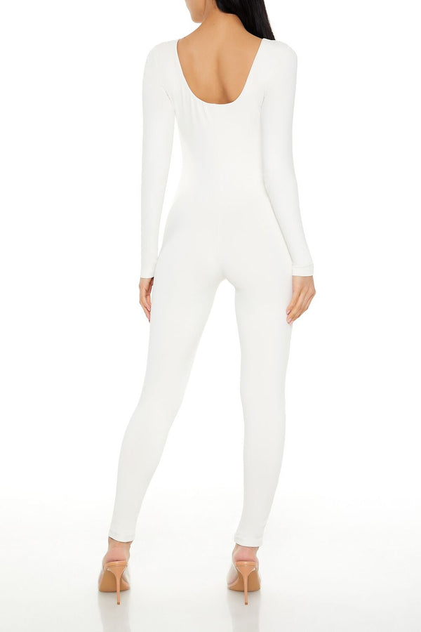 Forever 21 Contour Sculpt Long-Sleeve Jumpsuit