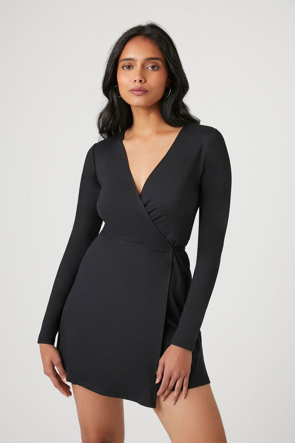 forever 21 Contour Sculpt Wrap Mini Dress
