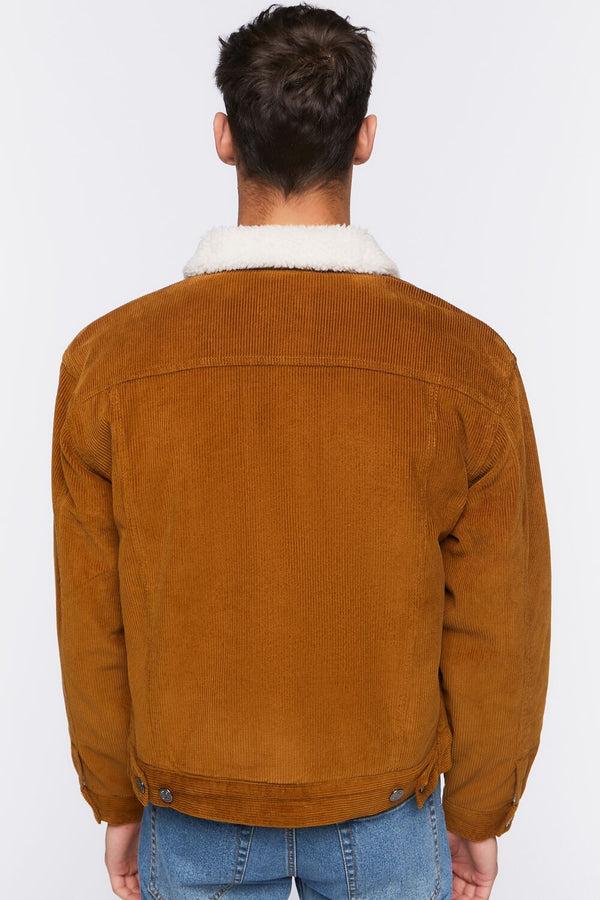 Forever 21 Corduroy Faux Shearling Trucker Jacket